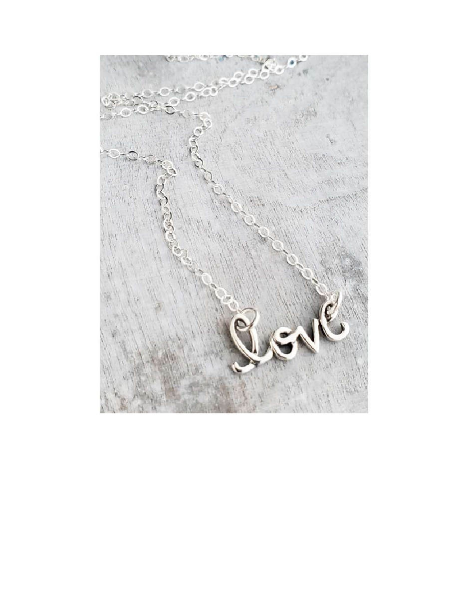 Cursive Love Necklace