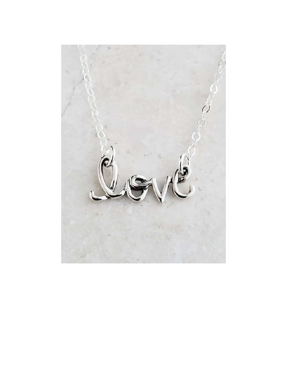 Cursive Love Necklace