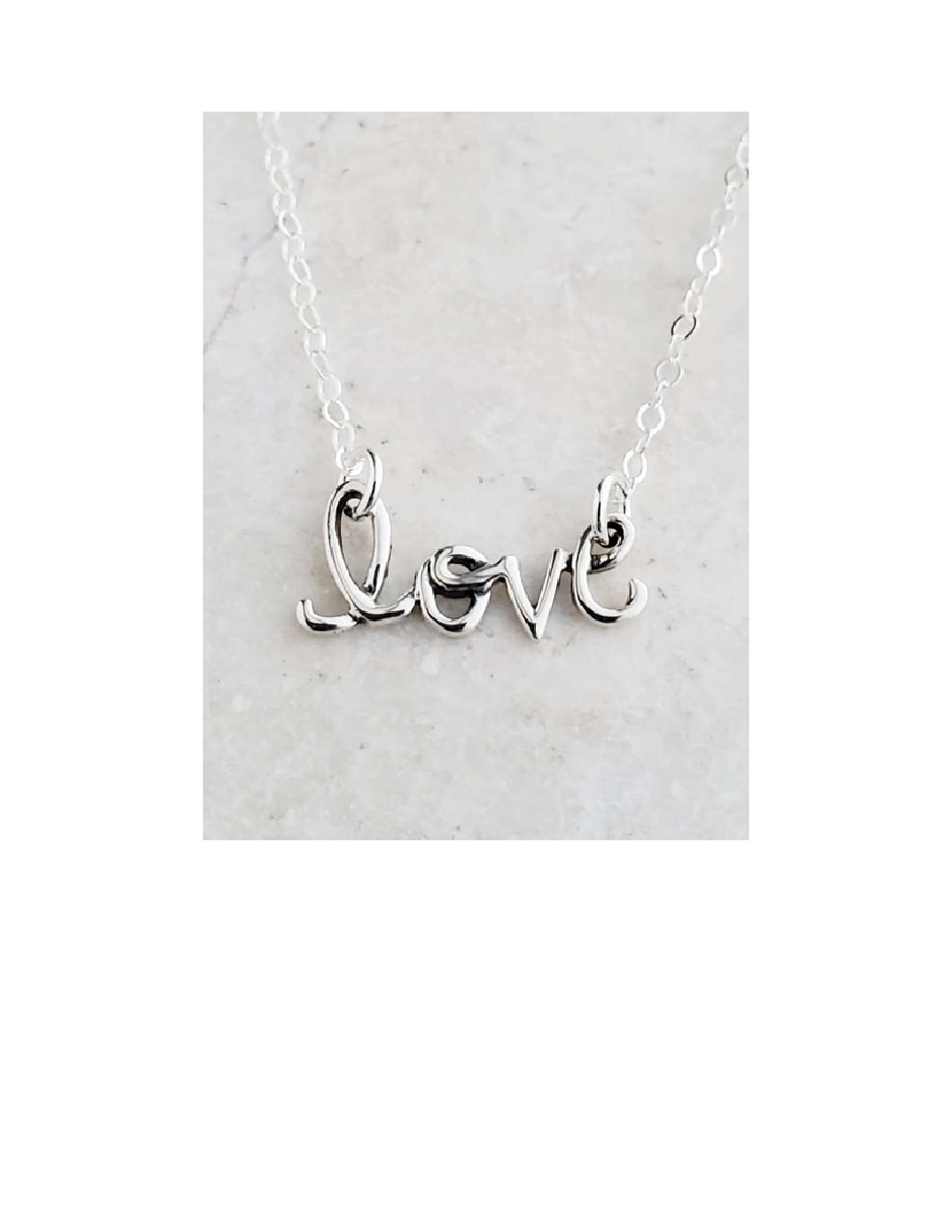 Cursive Love Necklace