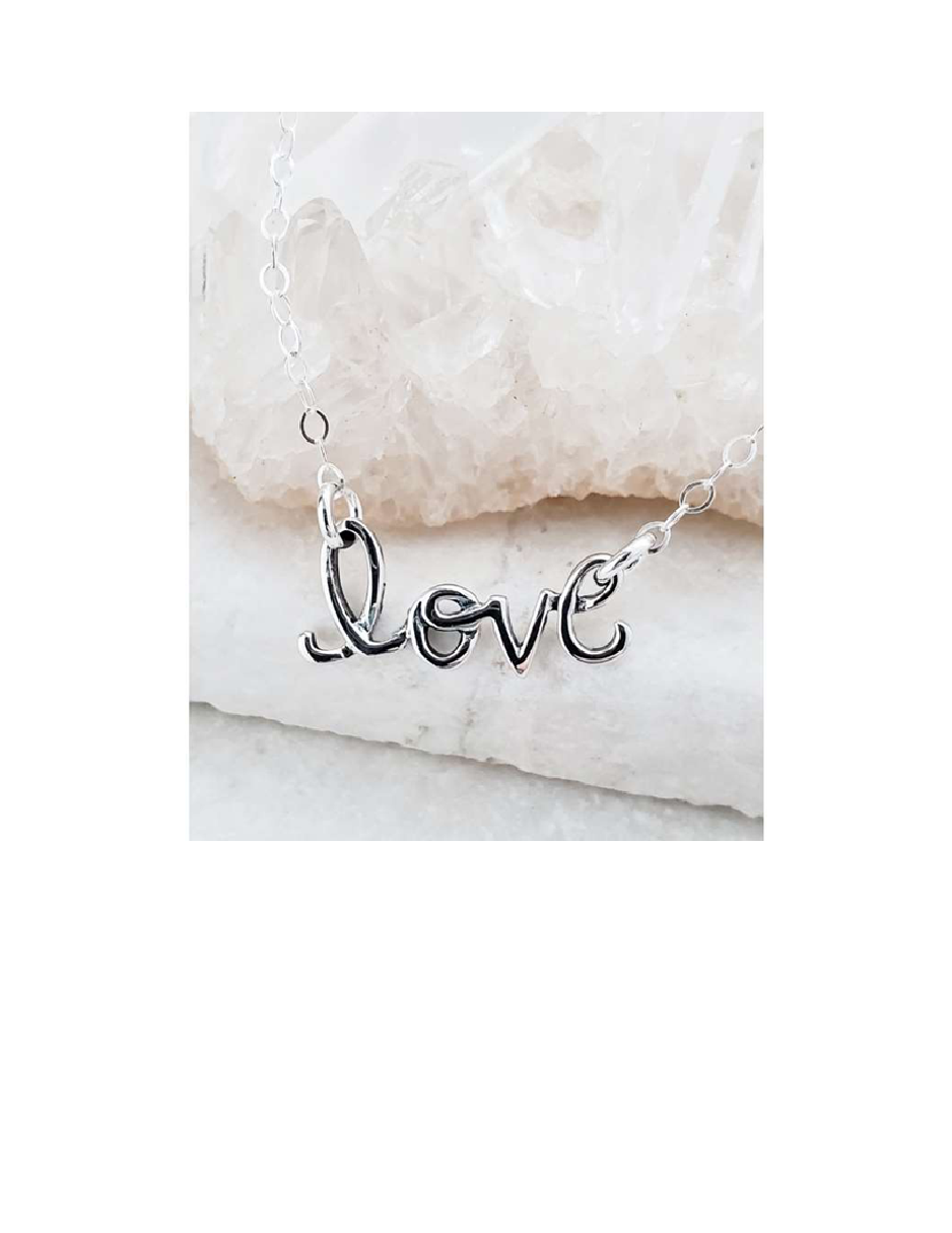 Cursive Love Necklace