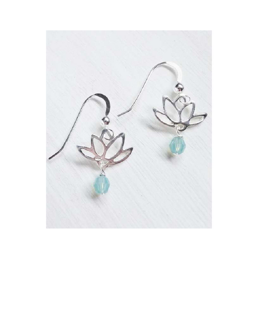Lotus Bloom Pacific Opal Dangle Earrings