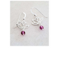 Lotus Bloom Amethyst Dangle Earrings