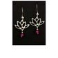 Lotus Bloom Amethyst Dangle Earrings