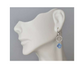 Silver Link Light Sapphire Swarovski Crystal Earrings