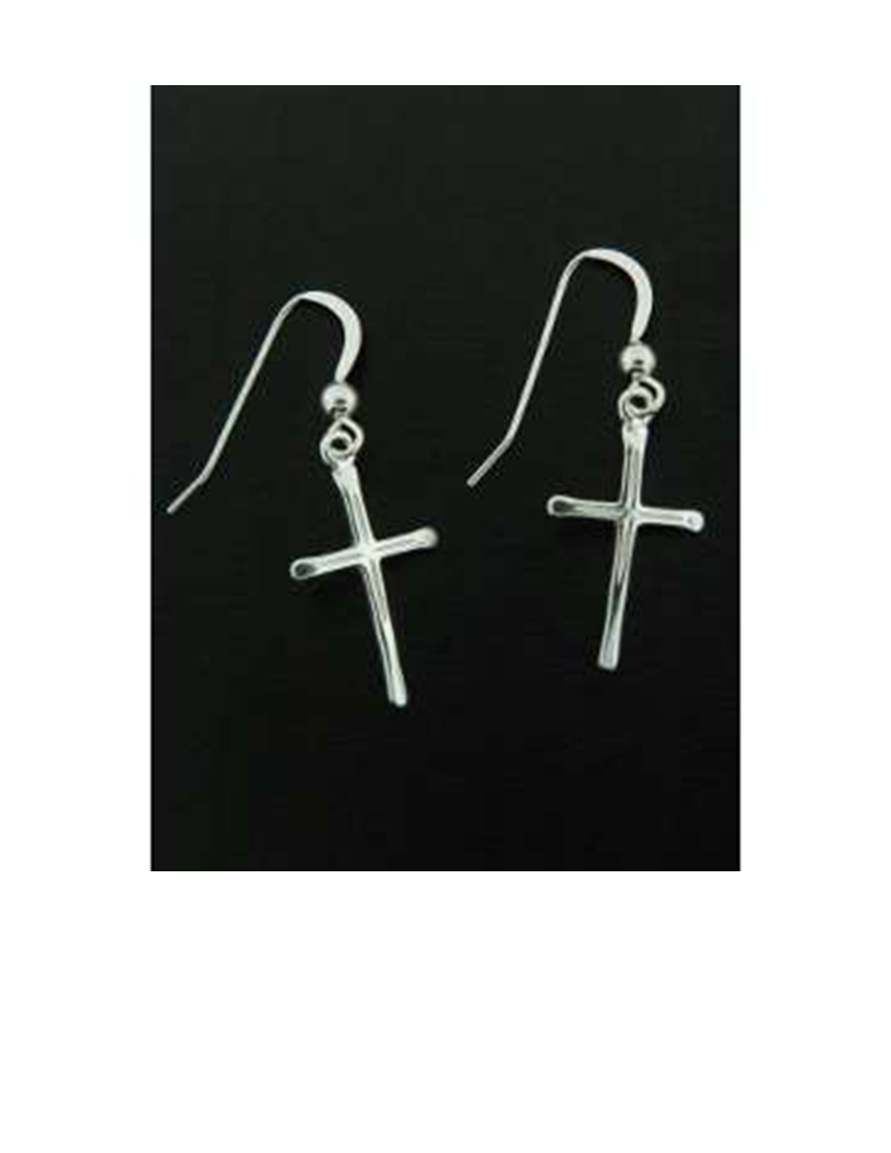 Sterling Silver Cross Earrings