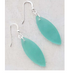 Silver Marquis Eco Sea Glass Earrings In Autumn Green