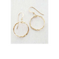 Gold Diamond Cut Circle Earrings