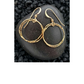 Gold Diamond Cut Circle Earrings