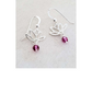 Lotus Bloom Amethyst Dangle Earrings