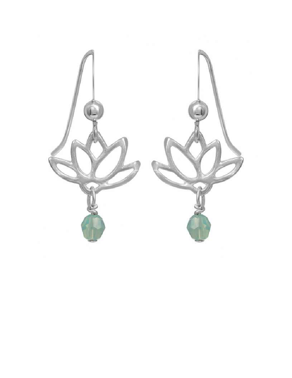 Lotus Bloom Pacific Opal Dangle Earrings