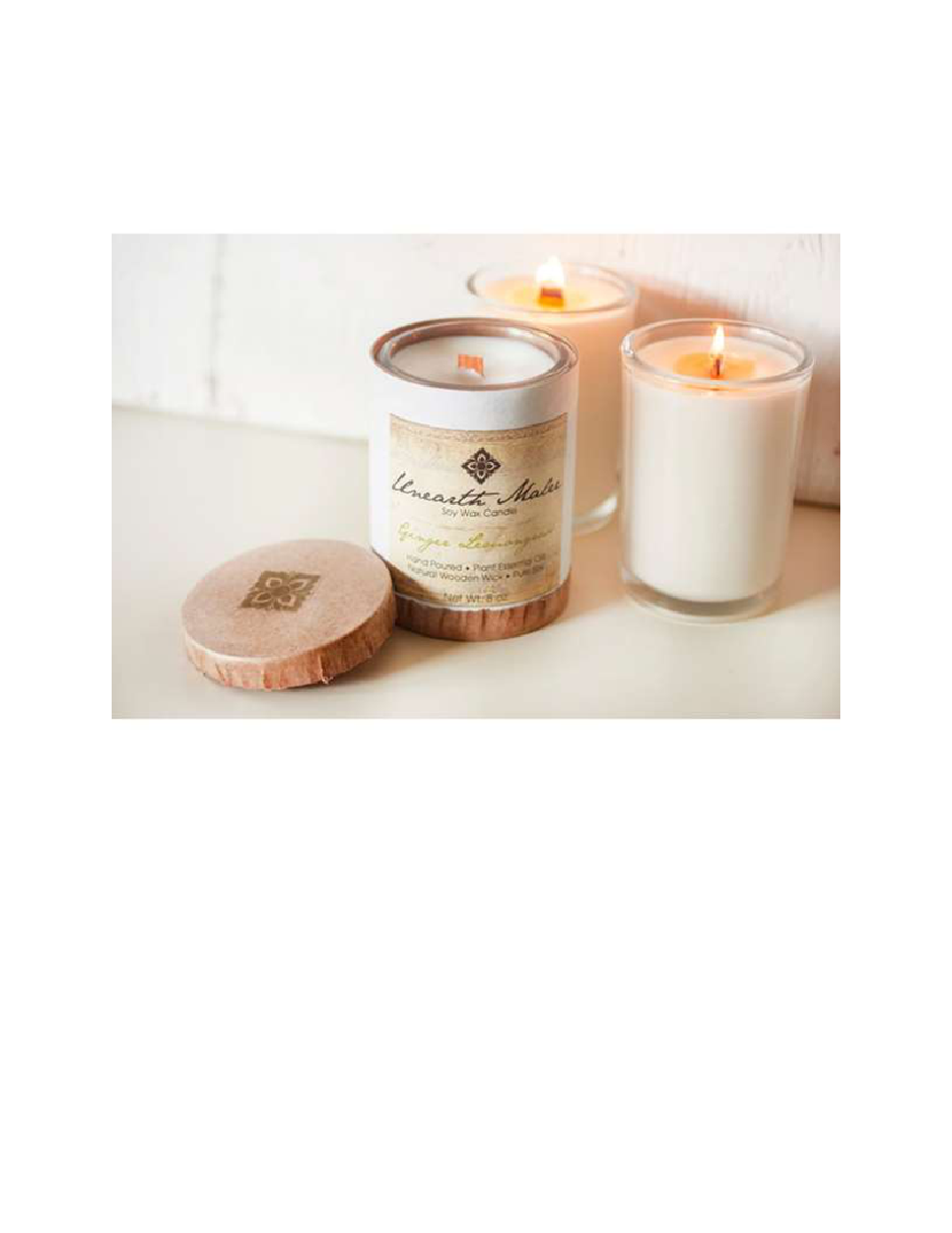 Ginger Lemongrass Aromatherapy Candle